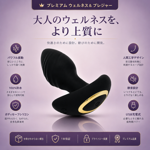 Rinone 360°回転式アナルプラグ