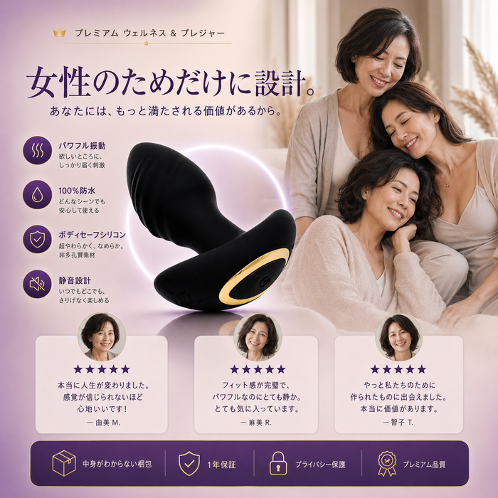 Rinone™ 360°回転式アナルプラグ