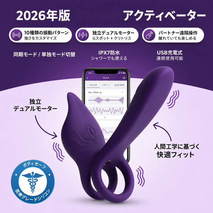 Rinone™ 4つの機能搭載 カップル用アクティベーター